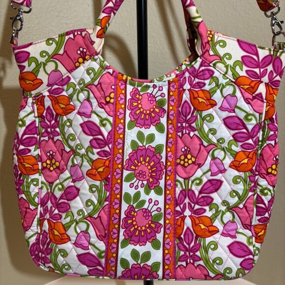 💗Vera Bradley Floral Shoulder Bag Purse Tote Hobo - Picture 3 of 12